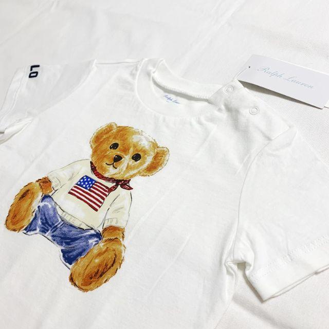 Ralph Lauren(ラルフローレン)のポロベア 星条旗 Tシャツ 12Mサイズ.. キッズ/ベビー/マタニティのベビー服(~85cm)(Ｔシャツ)の商品写真