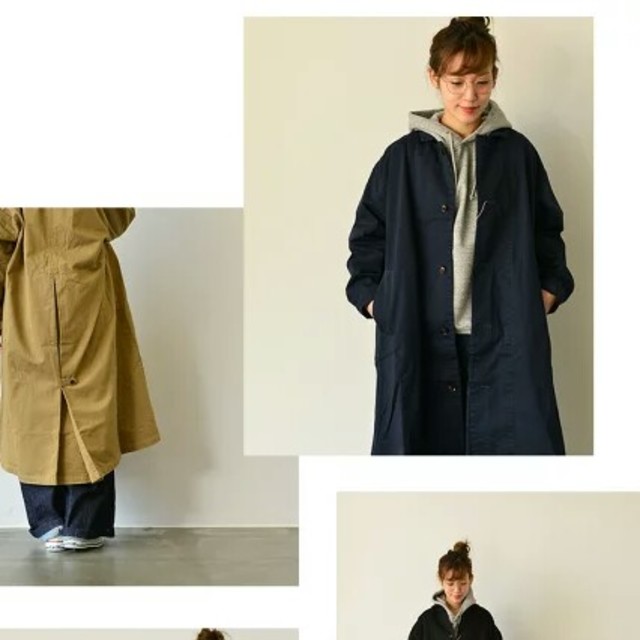 ハーベスティ チノクロスオーバーコート レディースのジャケット/アウター(ロングコート)の商品写真