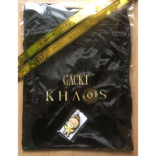 GACKT☆KHAOS ダイヤモンド席限定品 黒ベロアバッグ 金テープ&おまけ付(ミュージシャン)