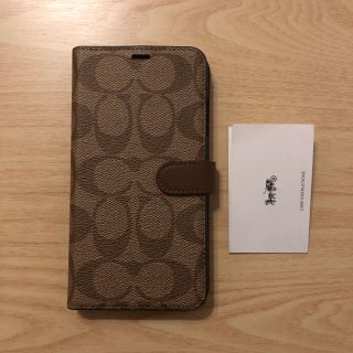 コーチ(COACH)の未使用　COACH コーチ　手帳型　iPhone XS MAX シグネチャー(iPhoneケース)