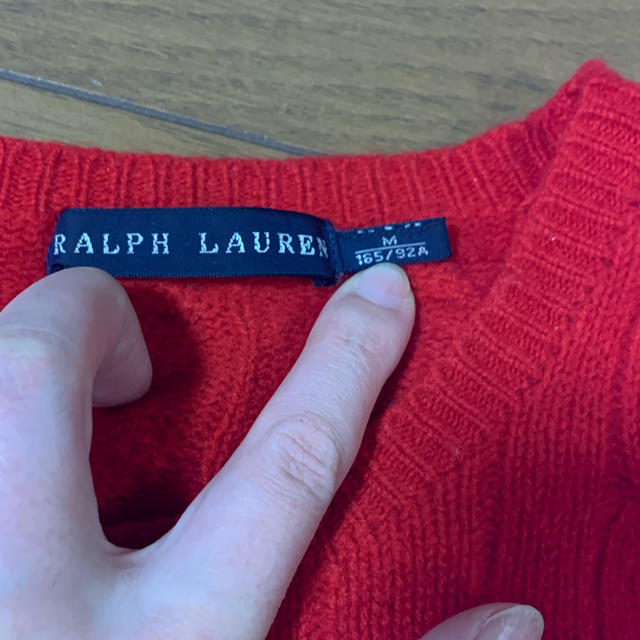 POLO RALPH LAUREN(ポロラルフローレン)のラルフローレン赤色ニット レディースのトップス(ニット/セーター)の商品写真