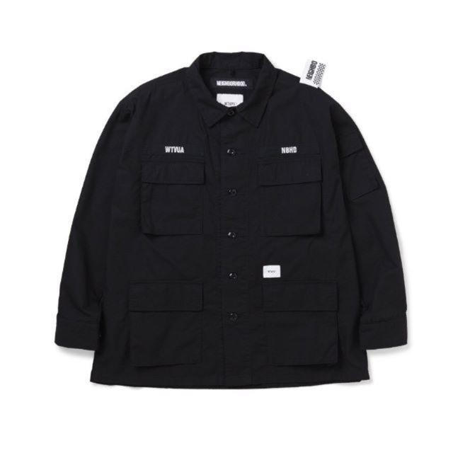 L WTAPS NEIGHBORHOOD JUNGLE SHIRT BLACK