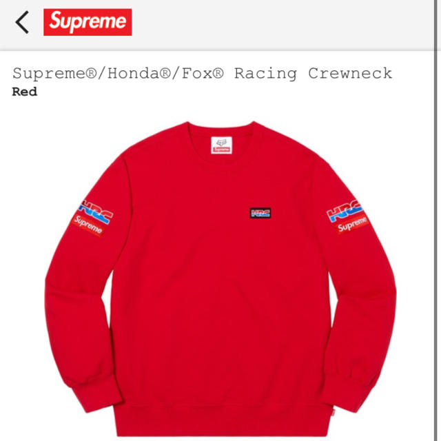 トップスM Supreme Honda Fox Racing Crewneck