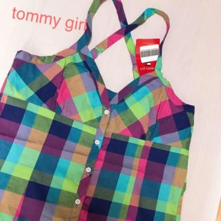 トミーガール(tommy girl)のtommy girl❤︎チェックキャミワンピ 新品(キャミソール)