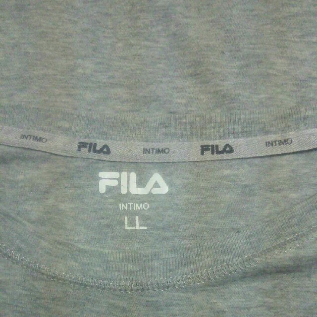 FILA(フィラ)のFILA ワンポイントロゴ 半袖Tシャツ LLサイズ グレー フィラ カジュアル メンズのトップス(Tシャツ/カットソー(半袖/袖なし))の商品写真