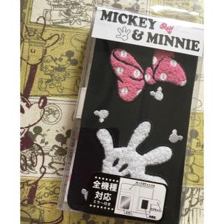 ディズニー(Disney)の★新品★ミッキー&ミニー★手帳型スマホケース 全機種対応(スマホケース)