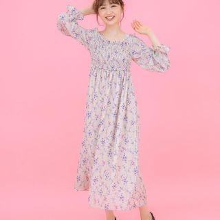 ウィルセレクション(WILLSELECTION)のwillselection🎀IVYフラワーシャーリングワンピース(ロングワンピース/マキシワンピース)