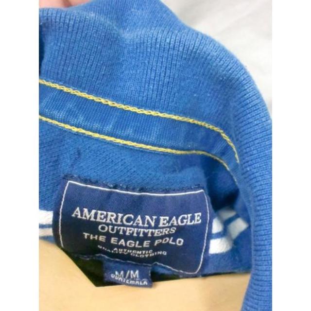 American Eagle(アメリカンイーグル)のアメリカンイーグル鹿の子ボーダーポロシャツM メンズのトップス(ポロシャツ)の商品写真