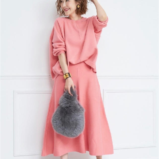obliオブリー　ニットセットアップ　pink新品 レディースのトップス(ニット/セーター)の商品写真