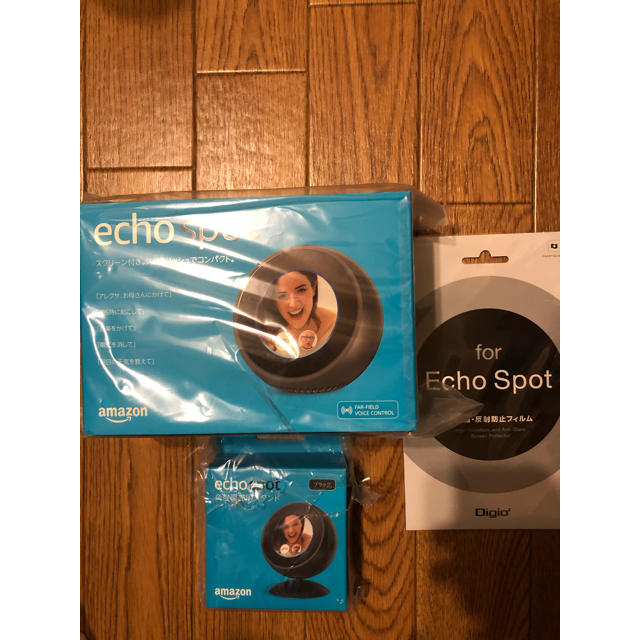 ECHO(エコー)のAmazon echo spot  スマートスピーカー Alexa 新品 スマホ/家電/カメラのオーディオ機器(スピーカー)の商品写真