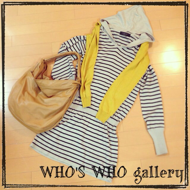 WHO'S WHO(フーズフー)の♡WHO'S WHOボーダーニットOP♡ レディースのワンピース(ミニワンピース)の商品写真