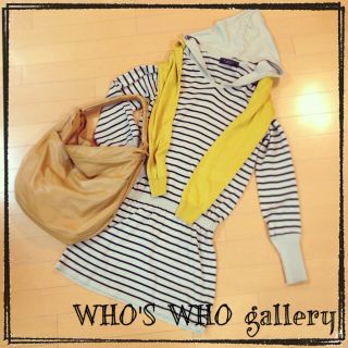 フーズフー(WHO'S WHO)の♡WHO'S WHOボーダーニットOP♡(ミニワンピース)