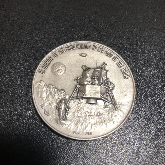 アポロ11号　月着陸記念メダル　純銀製　シルバーSV1000