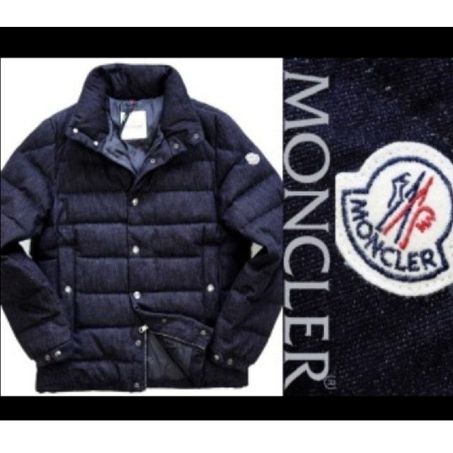 MONCLER(モンクレール)の【美品】希少 MONCLER モンクレール ダウンジャケット デニム メンズのジャケット/アウター(ダウンジャケット)の商品写真