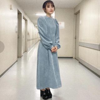 マウジー(moussy)のmoussy 高橋愛さん着用 コーデュロイワンピース(ロングワンピース/マキシワンピース)