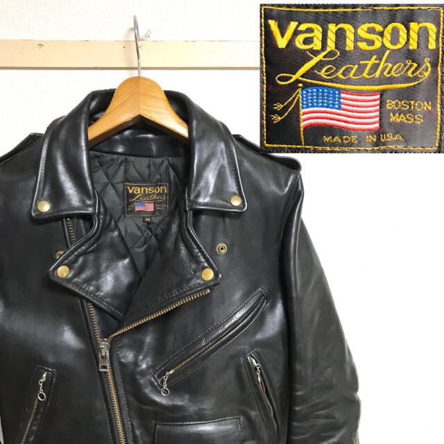 希少!USA製バンソンVANSONダブルライダース タロンジップ