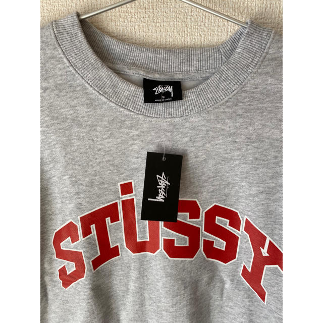 【希少】stussy ステューシー　アーチロゴ　迷彩　スウェット　人気