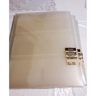 ムジルシリョウヒン(MUJI (無印良品))の無印良品　ポケットファイル３段　３冊セット(クリアファイル)