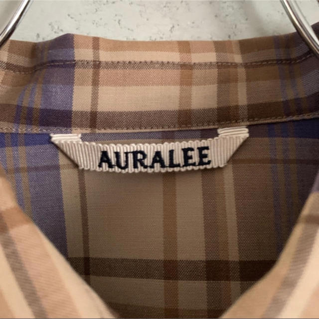 COMOLI - AURALEE オーラリー スーパーライトウールチェックシャツ の