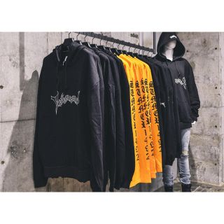 オフホワイト ロング メンズのTシャツ・カットソー(長袖)(オレンジ