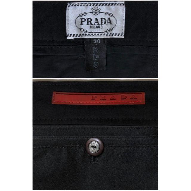 PRADA(プラダ)のPRADA プラダ ビンテージ 2タック ワイドパンツ 36 87cm ブラック メンズのパンツ(スラックス)の商品写真