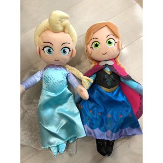 アナトユキノジョオウ(アナと雪の女王)のアナ　エルサ　ビッグぬいぐるみ(キャラクターグッズ)