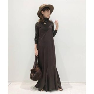 アパルトモンドゥーズィエムクラス(L'Appartement DEUXIEME CLASSE)のアパルトモン☆Wash Maxi ワンピース　タートルネック　Rib Knit(ロングワンピース/マキシワンピース)