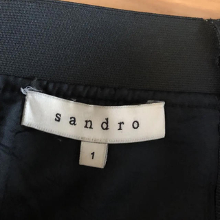 サンドロ(Sandro)のSandro Paris 異素材コンビネーション スカート(ひざ丈スカート)
