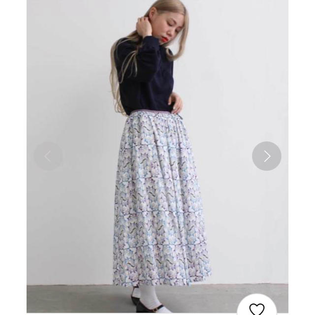peu pres(プープレ)のプープレ　ブルーベルプリント釦あきSK レディースのスカート(ロングスカート)の商品写真