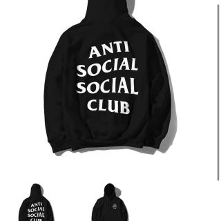 アンチ(ANTI)のanti social social clob BLACK hoody L(パーカー)