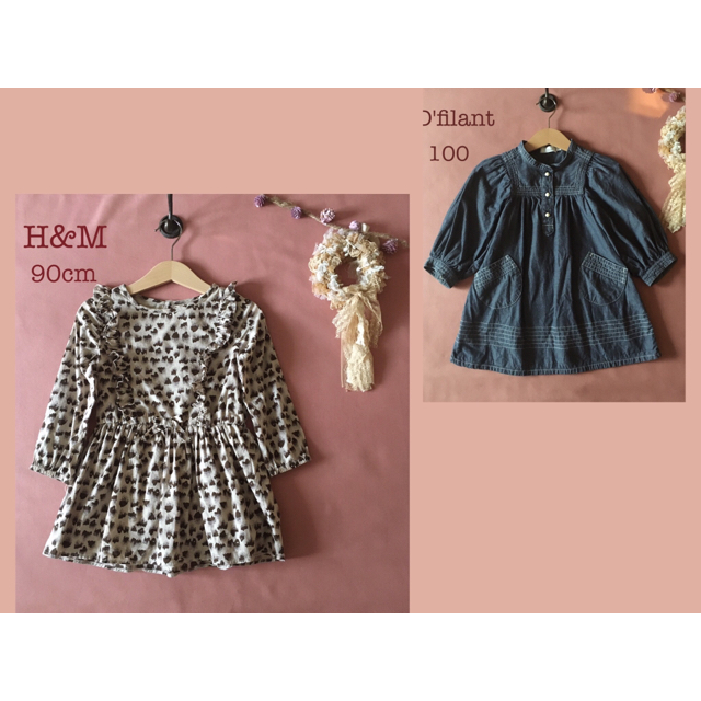 H&M(エイチアンドエム)の祥さまご専用です♡H&M ｜レオパード柄 ワンピース*̩̩̥୨୧˖ キッズ/ベビー/マタニティのキッズ服女の子用(90cm~)(ワンピース)の商品写真