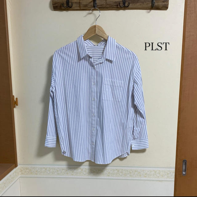 PLST(プラステ)の雪の精様専用　2点おまとめ　PLST ストライプシャツ Sサイズ レディースのトップス(シャツ/ブラウス(長袖/七分))の商品写真