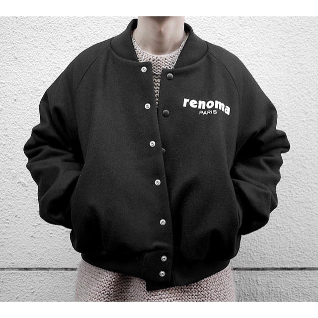 Jieda(ジエダ)のJieDa × renoma VARSITY JACKET BLACK サイズ2 メンズのジャケット/アウター(スタジャン)の商品写真