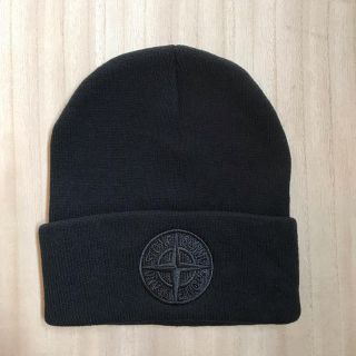 ストーンアイランド(STONE ISLAND)のストーンアイランド ニット帽 ニットキャップ ブラック(ニット帽/ビーニー)