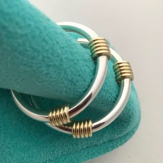 ティファニー(Tiffany & Co.)のTiffany バンドウィズ2ワイヤーピアス　美品　希少(ピアス)