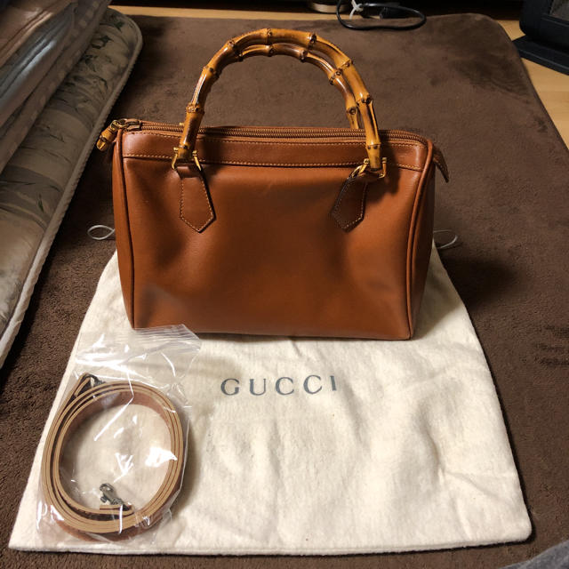 美品 可愛い GUCCI オールド グッチ バンブー ショルダーバッグ