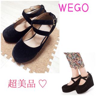 ウィゴー(WEGO)のWEGO☆厚底クロスパンプス☆超美品(ハイヒール/パンプス)