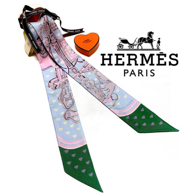 Hermes(エルメス)のエルメス❤︎新品HERMES Brides de Gala loveツイリー希少 レディースのファッション小物(バンダナ/スカーフ)の商品写真