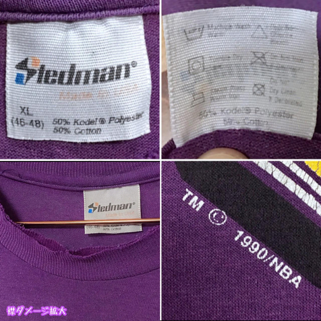 stedman 90's vintage TEE ロサンゼルスレイカーズ メンズのトップス(Tシャツ/カットソー(半袖/袖なし))の商品写真