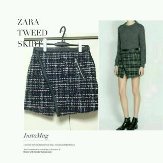 ザラ(ZARA)のZARA＊ツイードスカート(ミニスカート)