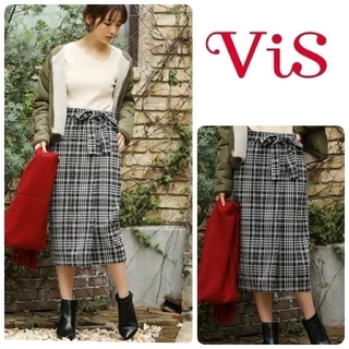 ヴィス(ViS)の【ViS】チェックタイトスカート(ひざ丈スカート)