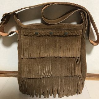 ミネトンカ(Minnetonka)のミネトンカ　フリンジ　スエードショルダーバッグ(ショルダーバッグ)