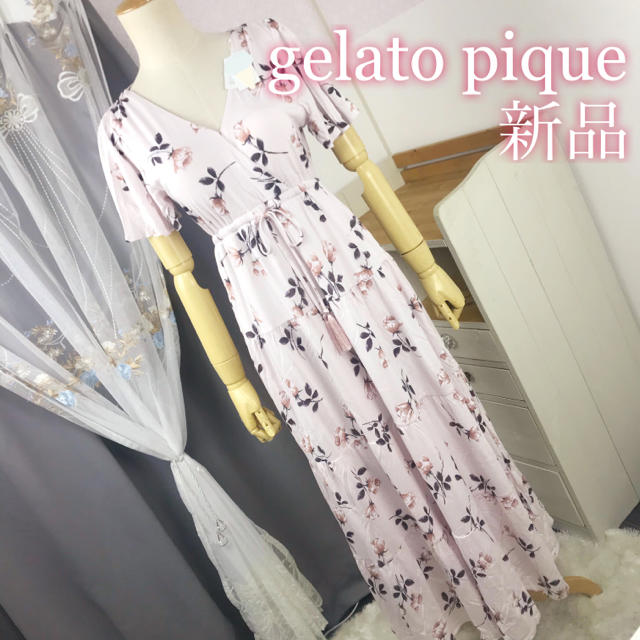 gelato pique(ジェラートピケ)のジェラピケ ヴィンテージローズ柄ドレス ナイトウェア ルームウェア ワンピース レディースのルームウェア/パジャマ(ルームウェア)の商品写真