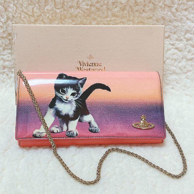 Vivienne Westwood(ヴィヴィアンウエストウッド)の新品/希少♡Vivienne Westwood KITTEN ねこ 被せ長財布 レディースのファッション小物(財布)の商品写真