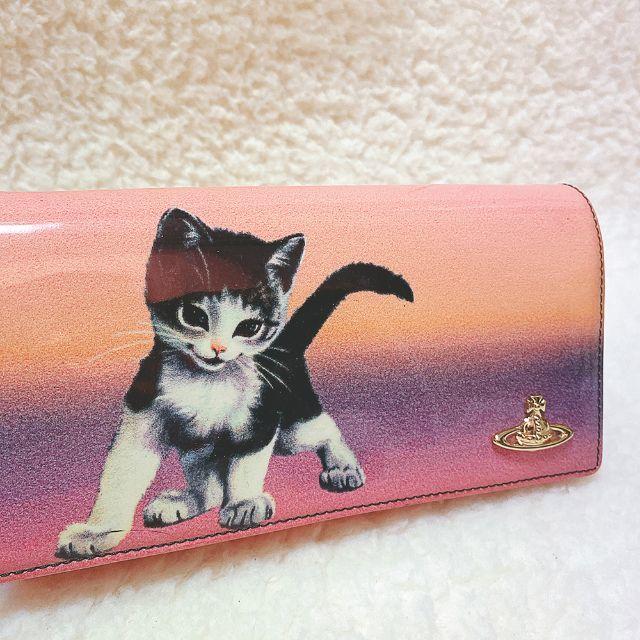 Vivienne Westwood(ヴィヴィアンウエストウッド)の新品/希少♡Vivienne Westwood KITTEN ねこ 被せ長財布 レディースのファッション小物(財布)の商品写真