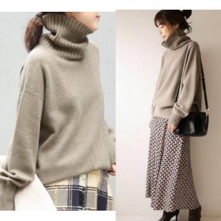 スピックアンドスパン(Spick & Span)の美品　spick ＆span カシミヤウールタートルプルオーバー(ニット/セーター)