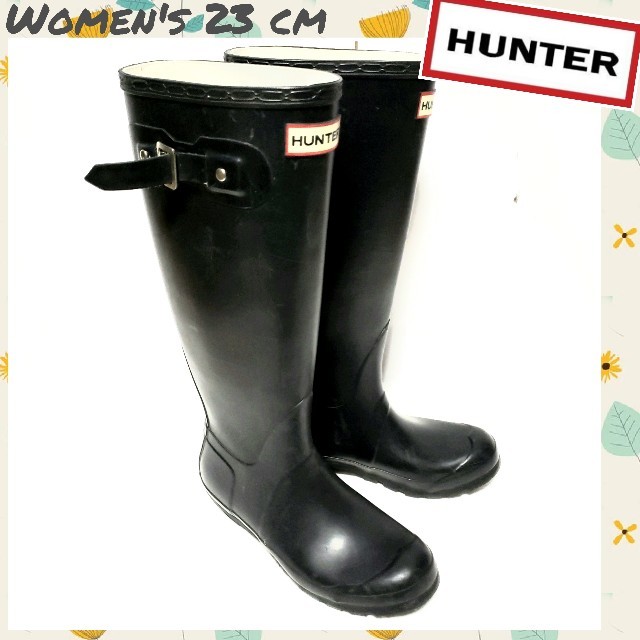 HUNTER(ハンター)の♡HUNTER♡定番レインブーツ 黒 レディース23cm相当 レディースの靴/シューズ(レインブーツ/長靴)の商品写真