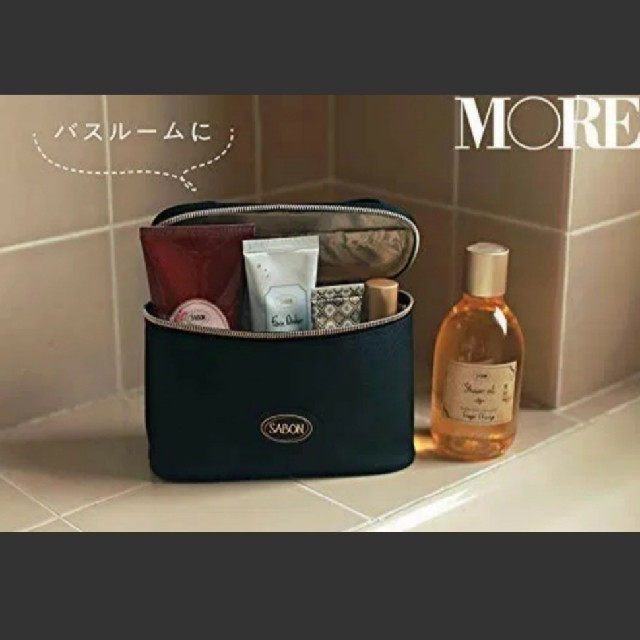 SABON(サボン)のMORE2月号　SABON　リボンハンドル付きスリムバニティ レディースのファッション小物(ポーチ)の商品写真