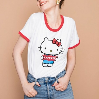 ハローキティ(ハローキティ)の新品 LEVI'S×HELLO KITTY  Tシャツ リーバイス キティ(Tシャツ(半袖/袖なし))