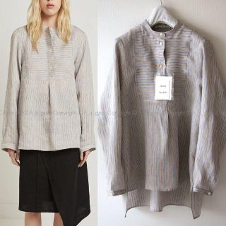 アクネ(ACNE)の【専用】アクネ ストゥディオズ リネン ブラウス ストライプ シャツ(シャツ/ブラウス(長袖/七分))